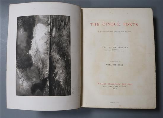 CINQUE-PORTS: Hueffer, Ford Maddox - The Cinque Ports - A Historical and Descriptive Record, 1st edition, large 4to,